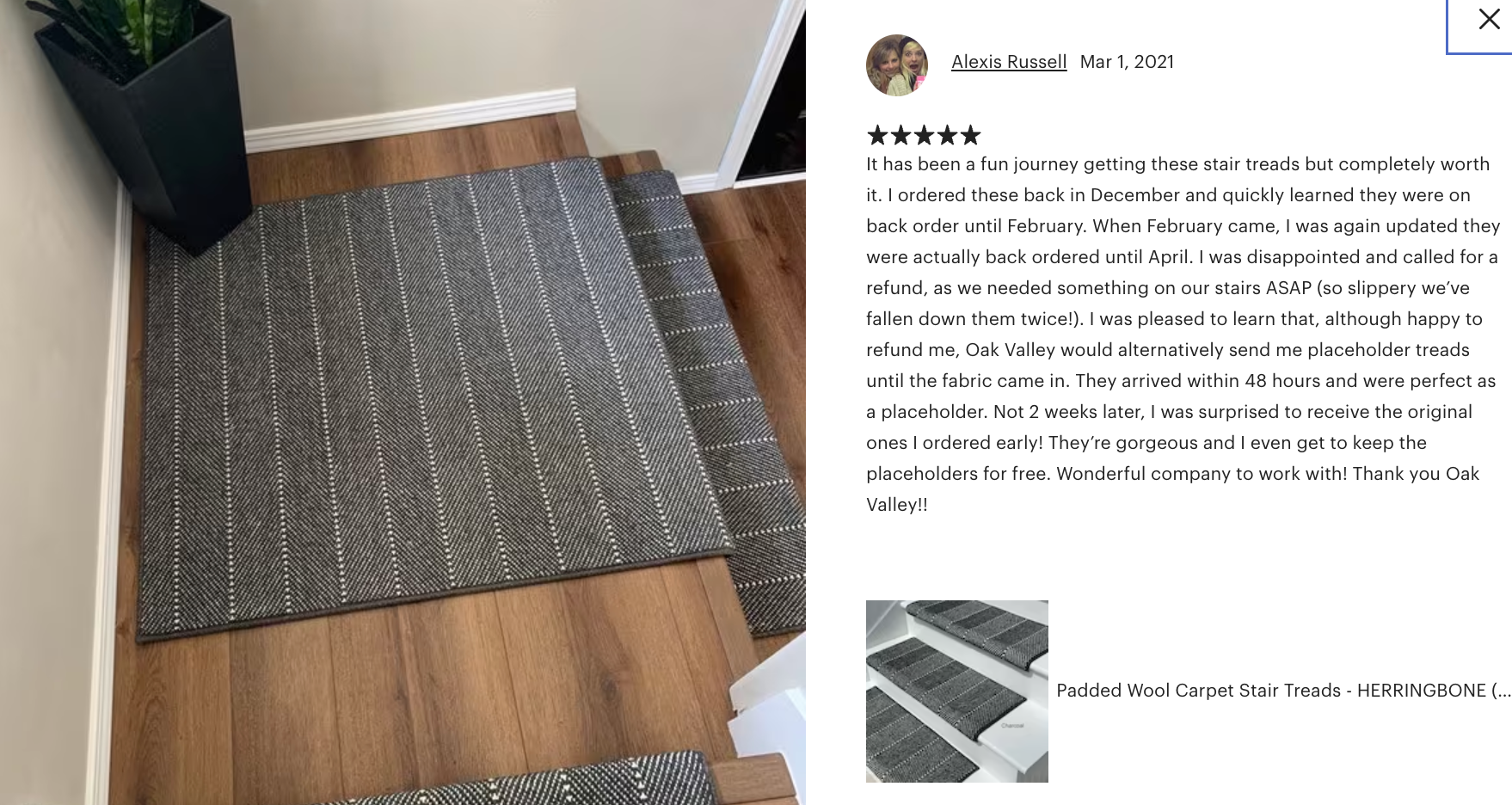 Oak Valley Wool Herringbone - Runner